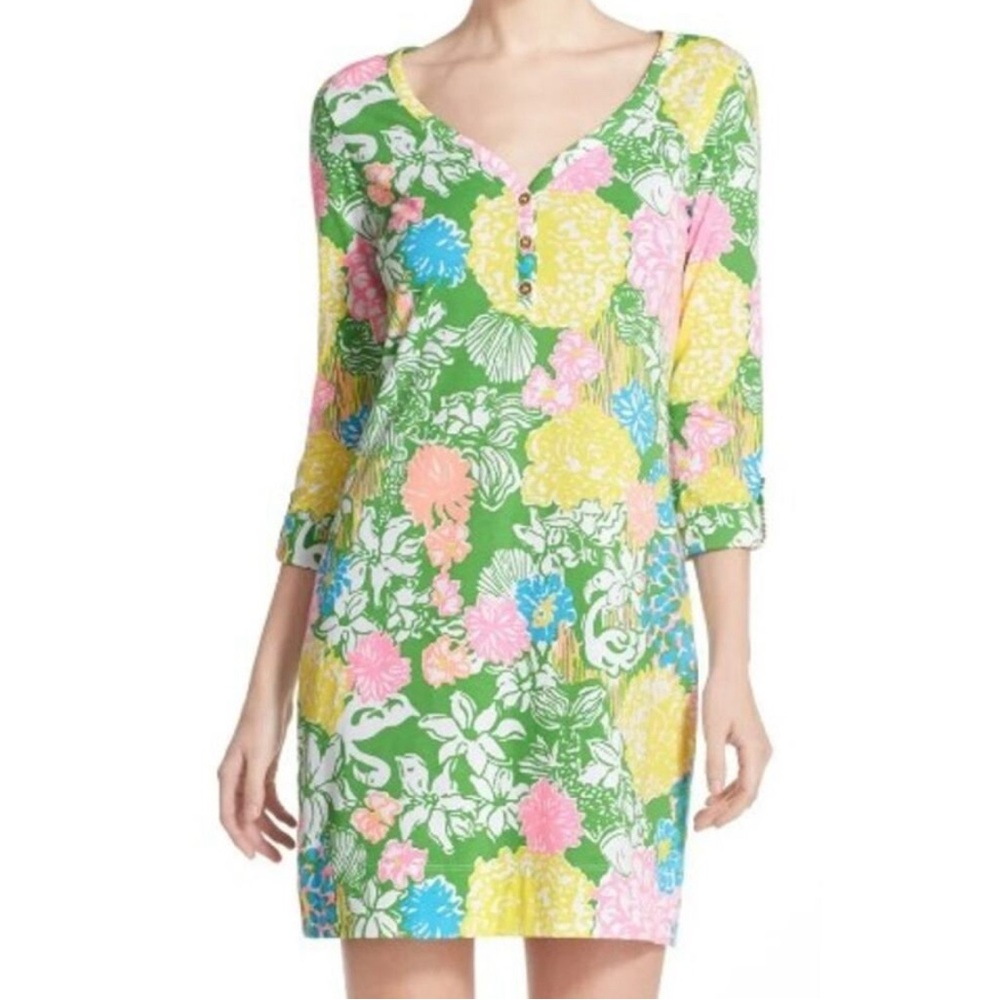 NWT Lilly Pulitzer Palmetto dress, size:xxs, pattern type: Hibiscus Stroll